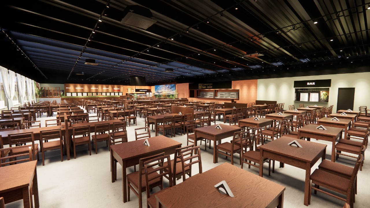 Interior Churrascaria São João